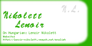 nikolett lenoir business card